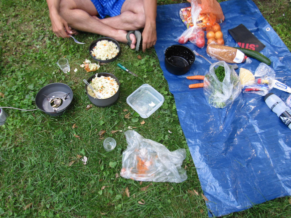 Dîner au camping de Chagny