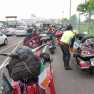 File des 2 roues pour l'embarquement