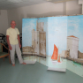 Décor de théatre (vieux port de La Rochelle) peint par mon père