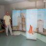 Décor de théatre (vieux port de La Rochelle) peint par mon père